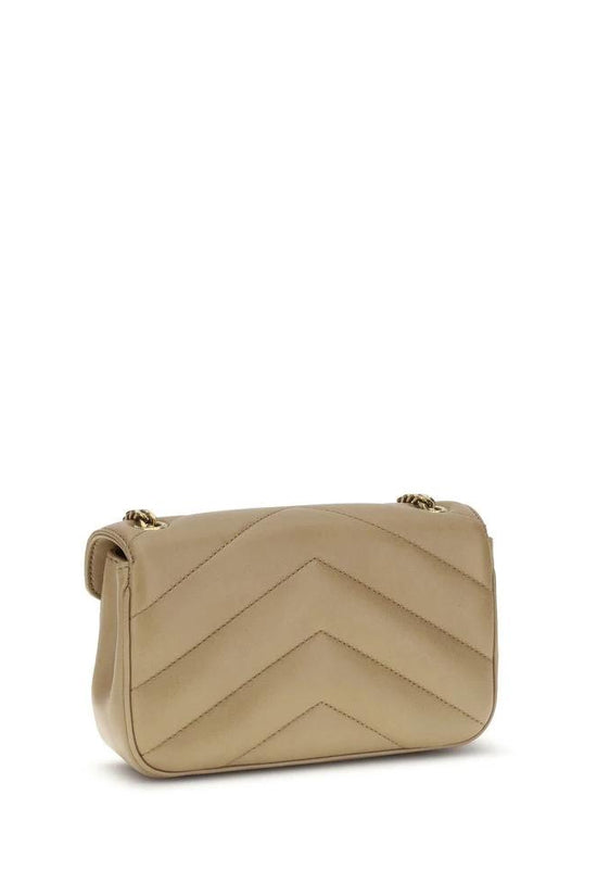 Saint Laurent Beige Lamm Ovis Aries Aries Schultertasche by Saint Laurent