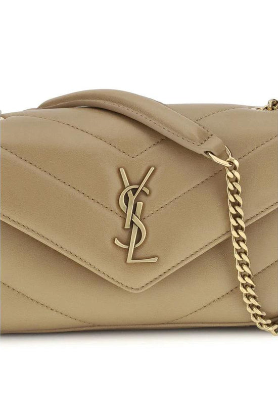 Saint Laurent Beige Lamm Ovis Aries Aries Schultertasche by Saint Laurent