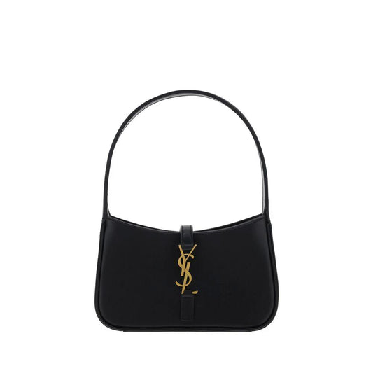Saint Laurent Schwarze Bos Taurus Kalbsleder Schultertasche by Saint Laurent