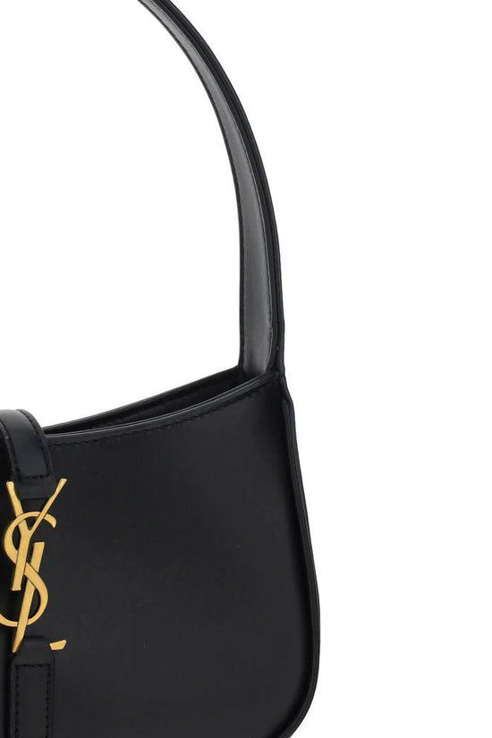 Saint Laurent Schwarze Bos Taurus Kalbsleder Schultertasche by Saint Laurent