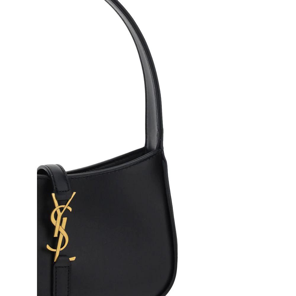Saint Laurent Schwarze Bos Taurus Kalbsleder Schultertasche by Saint Laurent