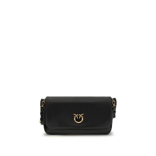 PINKO Schwarze Kalbsleder Bos Taurus Schultertasche by PINKO