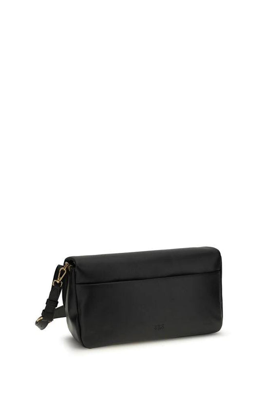 PINKO Schwarze Kalbsleder Bos Taurus Schultertasche by PINKO