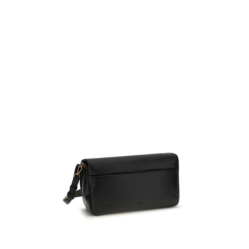 PINKO Schwarze Kalbsleder Bos Taurus Schultertasche by PINKO