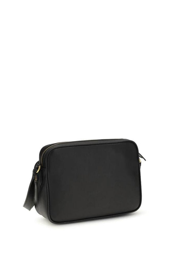 Valentino Garavani Schwarze Bos Taurus Kalbsleder Schultertasche by Valentino Garavani