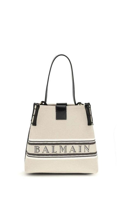 Balmain Beige Cotton Shoulder Bag by Balmain
