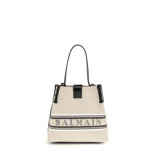 Balmain Beige Cotton Shoulder Bag by Balmain