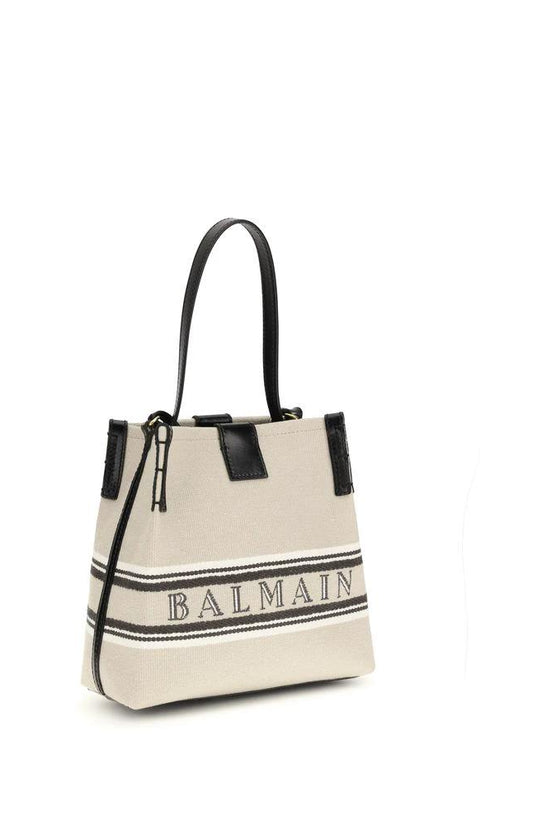 Balmain Beige Cotton Shoulder Bag by Balmain
