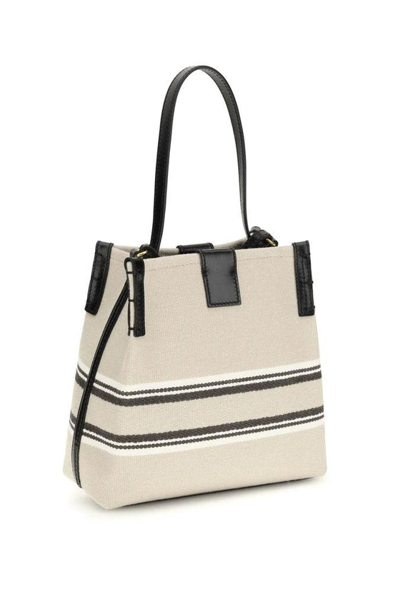 Balmain Beige Cotton Shoulder Bag by Balmain