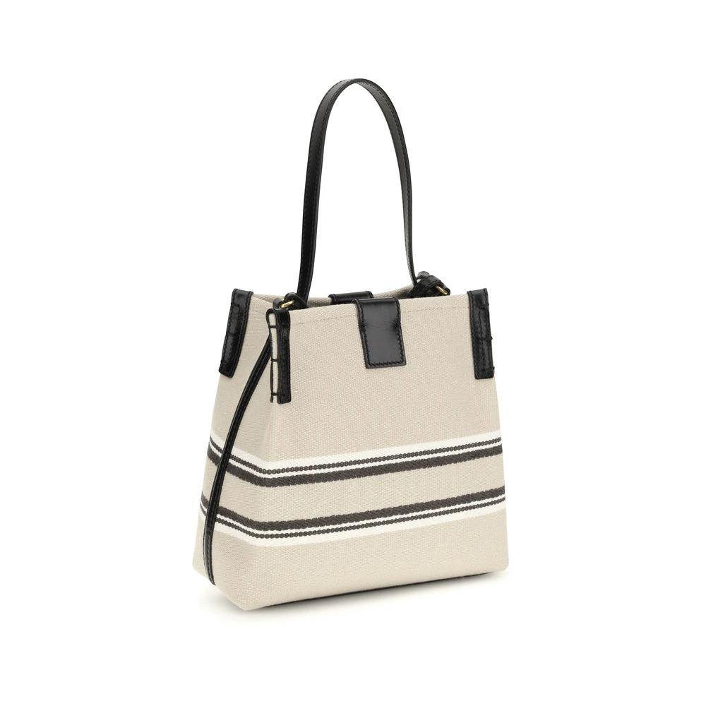 Balmain Beige Cotton Shoulder Bag by Balmain
