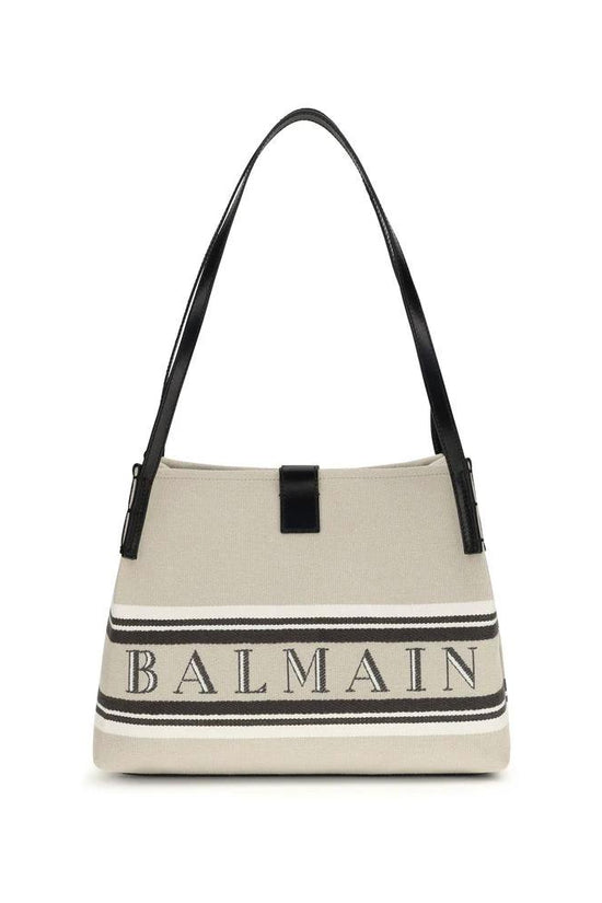 Balmain Beige Baumwoll-Umhängetasche by Balmain