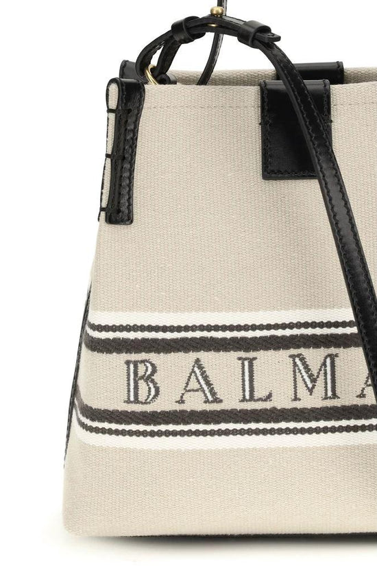 Balmain Beige Cotton Shoulder Bag by Balmain