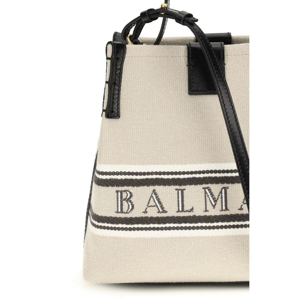 Balmain Beige Cotton Shoulder Bag by Balmain
