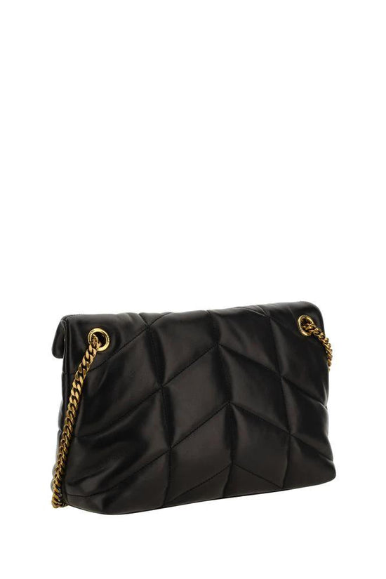 Saint Laurent Schwarze Lammleder-Umhängetasche by Saint Laurent