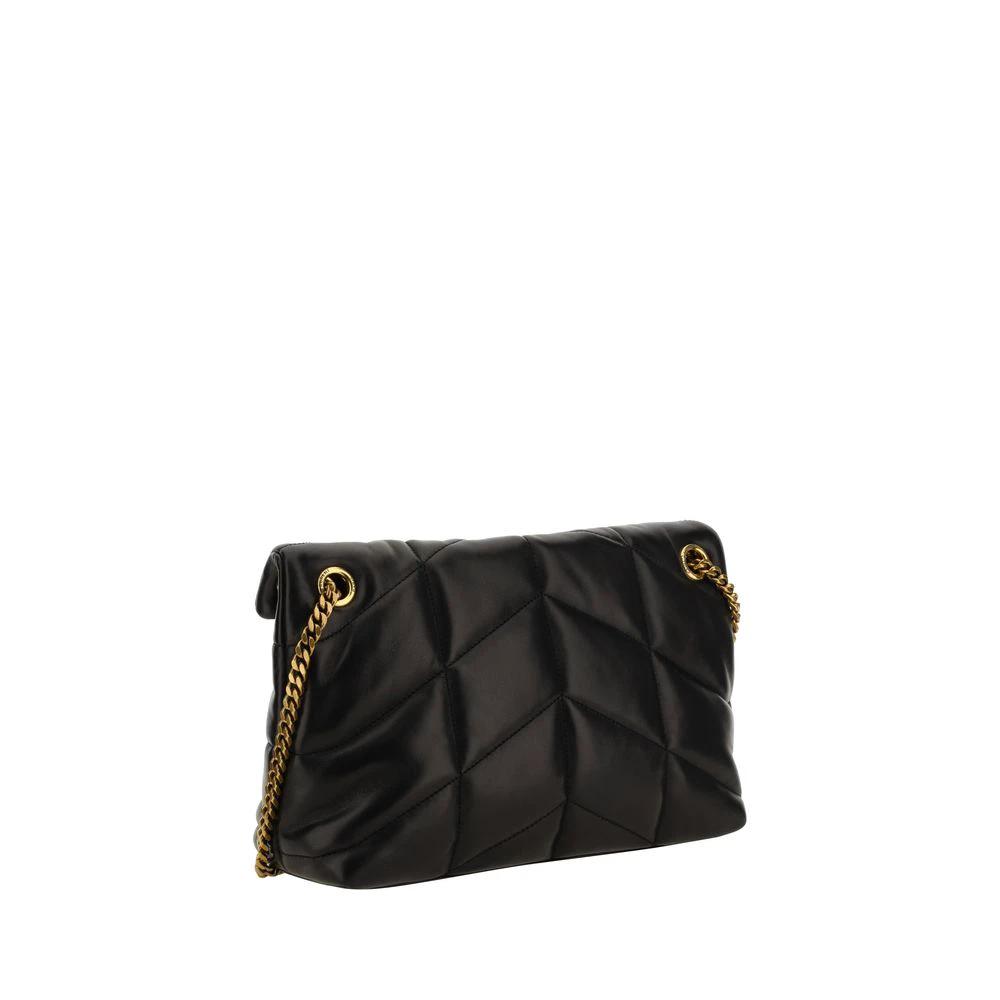 Saint Laurent Schwarze Lammleder-Umhängetasche by Saint Laurent