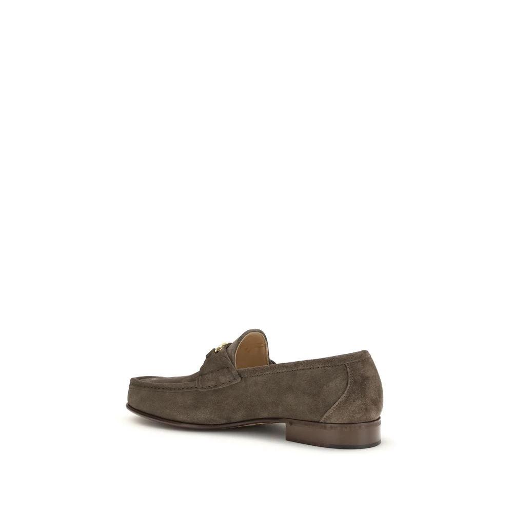 Valentino Garavani Braune Kalbsleder Bos Taurus Loafer zum Hineinschlüpfen by Valentino Garavani