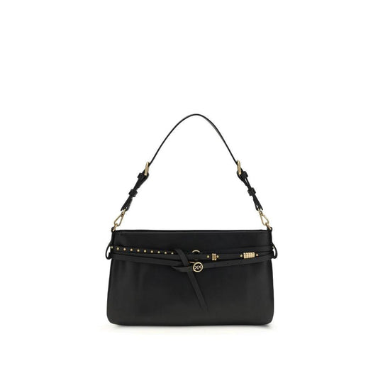 PINKO Schwarze Bos Taurus Kalbsleder Schultertasche by PINKO