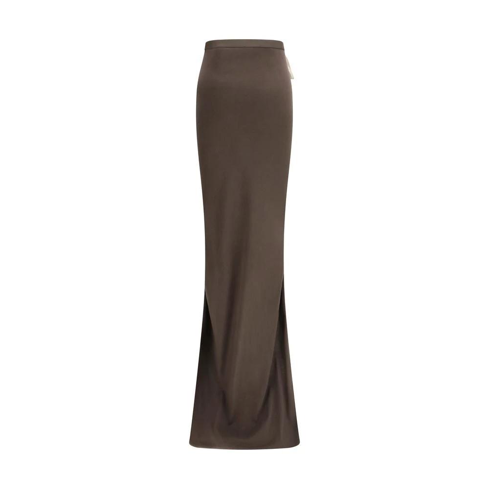 Moncler x Rick Owens Brauner Baumwoll-Maxirock by Moncler x Rick Owens