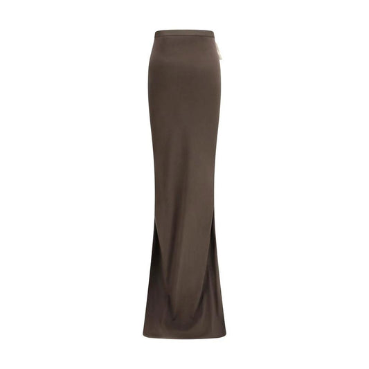 Moncler x Rick Owens Brauner Baumwoll-Maxirock by Moncler x Rick Owens