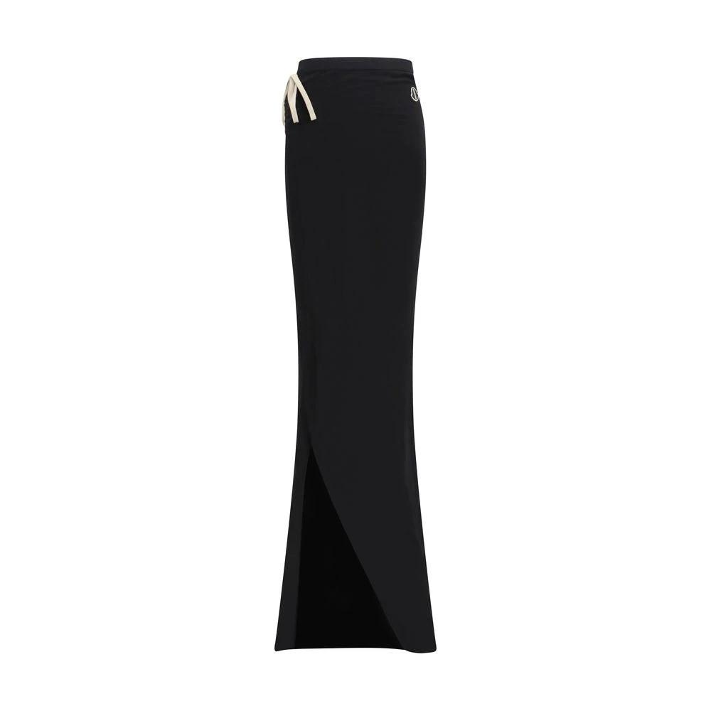 Moncler x Rick Owens Schwarzer Baumwoll-Maxirock by Moncler x Rick Owens