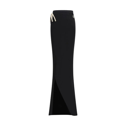 Moncler x Rick Owens Schwarzer Baumwoll-Maxirock by Moncler x Rick Owens