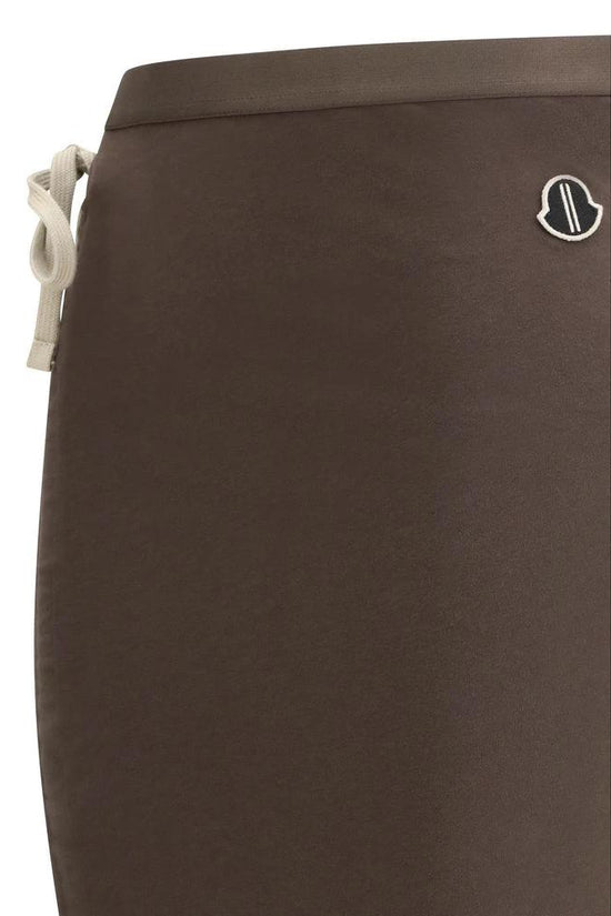 Moncler x Rick Owens Brauner Baumwoll-Maxirock by Moncler x Rick Owens