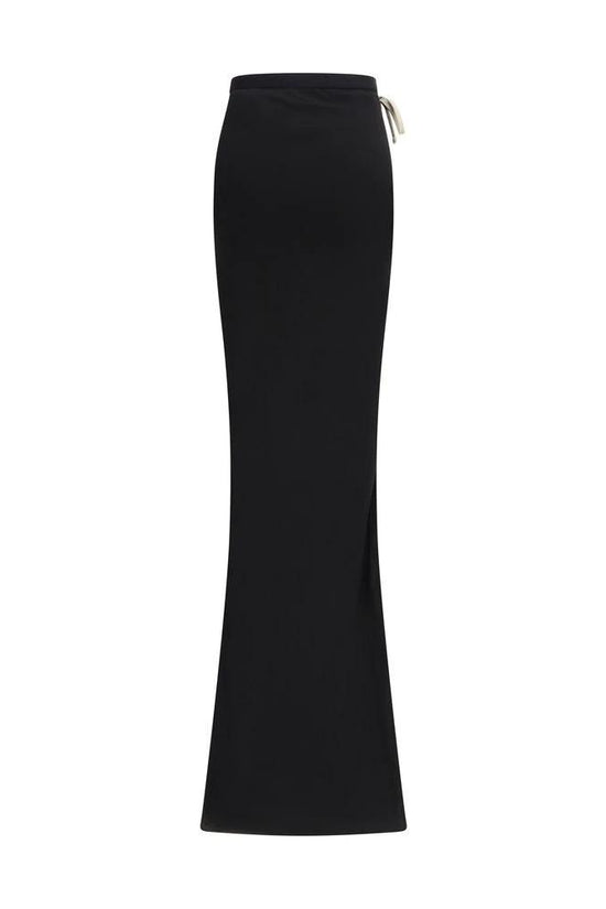 Moncler x Rick Owens Schwarzer Baumwoll-Maxirock by Moncler x Rick Owens