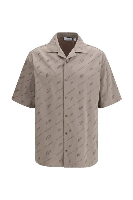 Off-White Beige Viscose Shortsleeve Shirt by Off-White