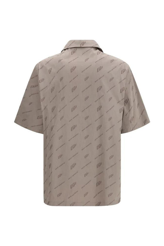 Off-White Beige Viscose Shortsleeve Shirt by Off-White