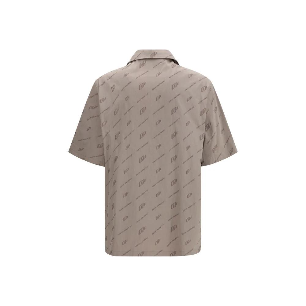 Off-White Beige Viscose Shortsleeve Shirt by Off-White