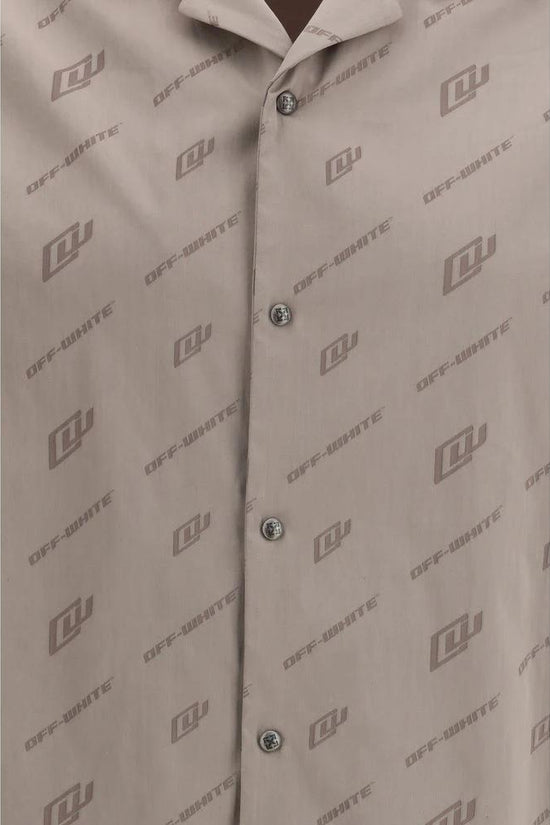 Off-White Beige Viscose Shortsleeve Shirt by Off-White