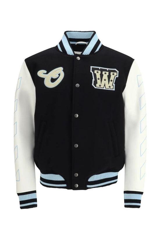 Off-White Schwarzer Woll-Bomber by Off-White