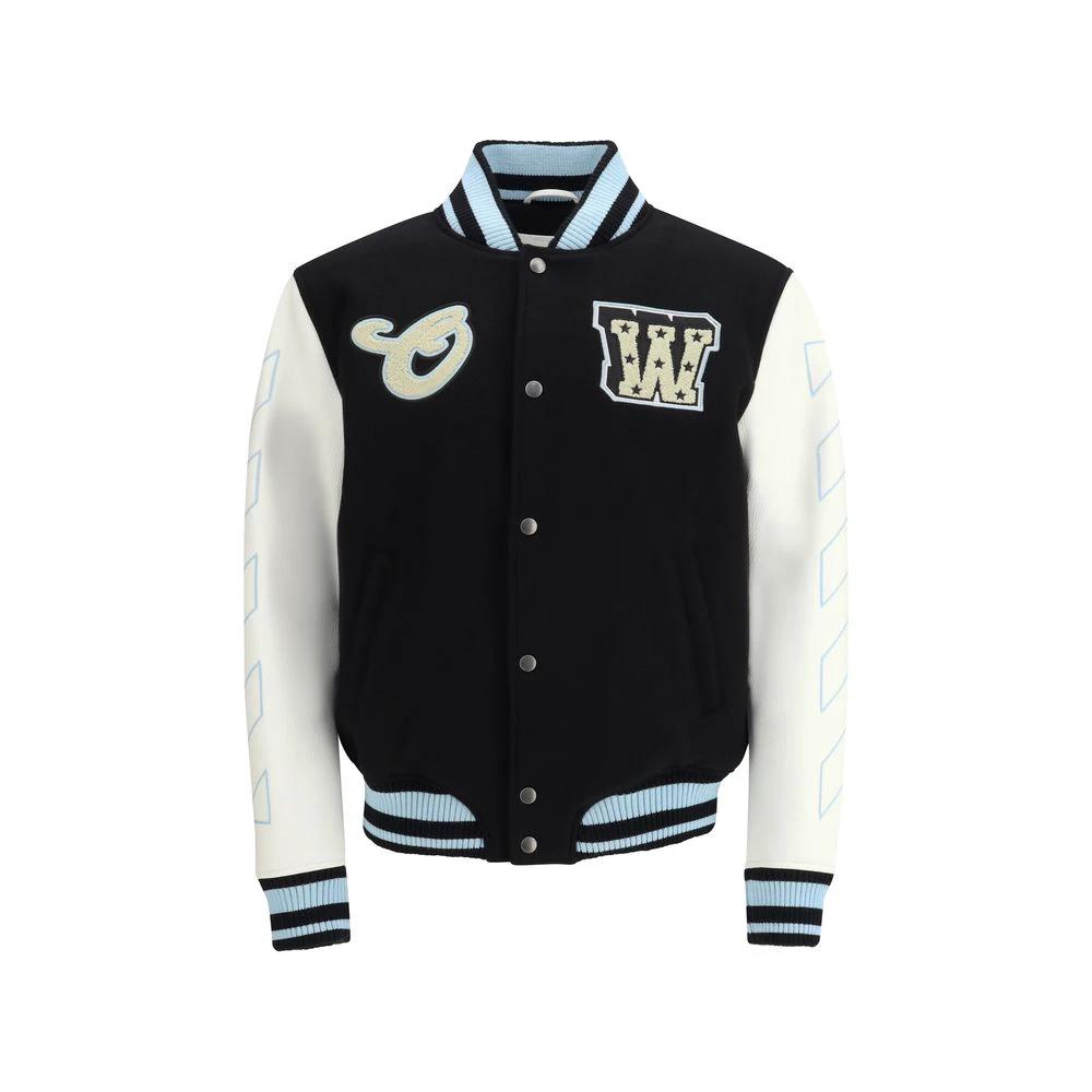 Off-White Schwarzer Woll-Bomber by Off-White
