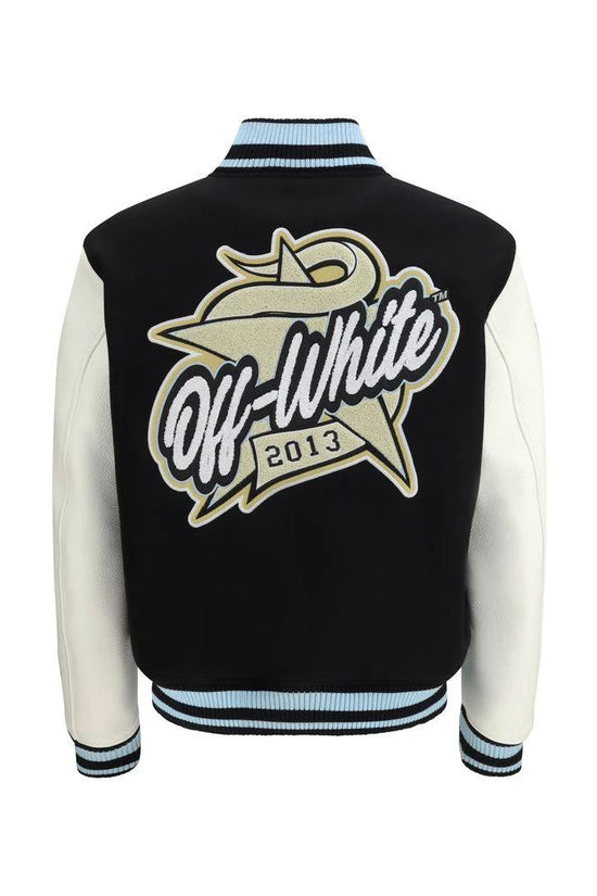 Off-White Schwarzer Woll-Bomber by Off-White