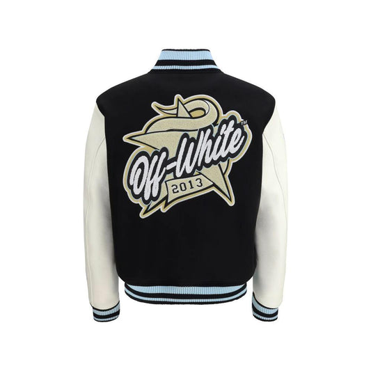 Off-White Schwarzer Woll-Bomber by Off-White