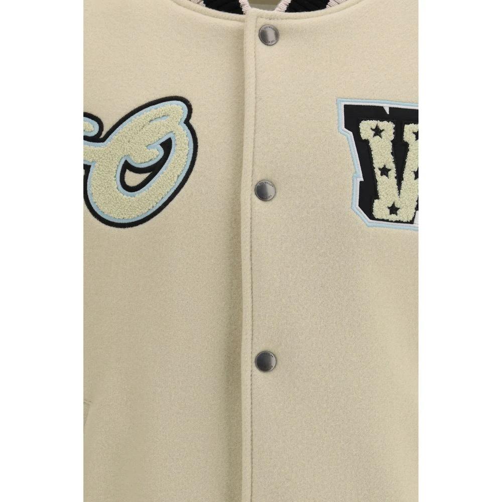 Off-White Beige Wool Bomber by Off-White