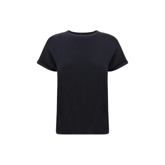 Brunello Cucinelli Cucinelli Schwarzes T-Shirt aus Nylon by Brunello Cucinelli Cucinelli
