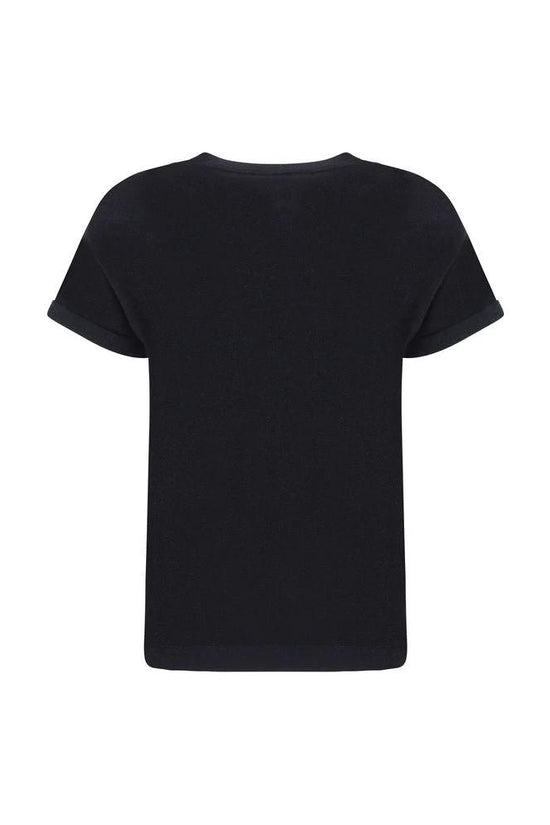 Brunello Cucinelli Schwarzes T-Shirt aus Nylon by Brunello Cucinelli