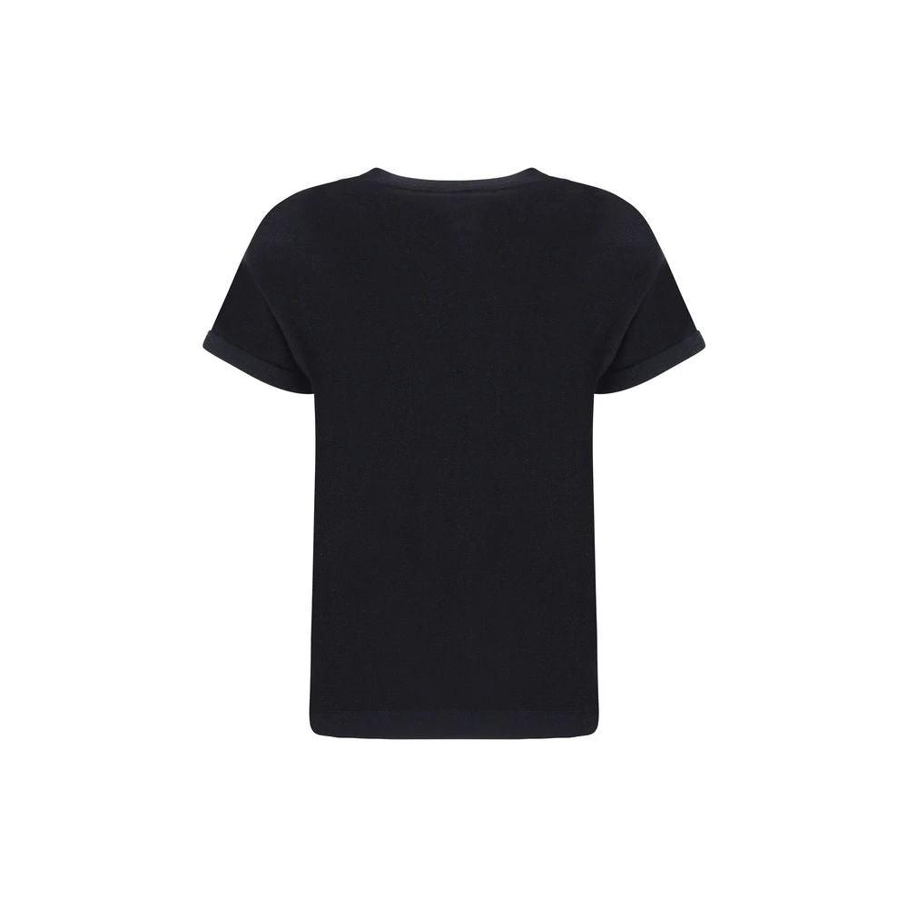 Brunello Cucinelli Schwarzes T-Shirt aus Nylon by Brunello Cucinelli