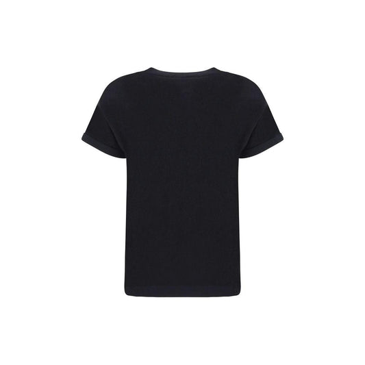 Brunello Cucinelli Schwarzes T-Shirt aus Nylon by Brunello Cucinelli