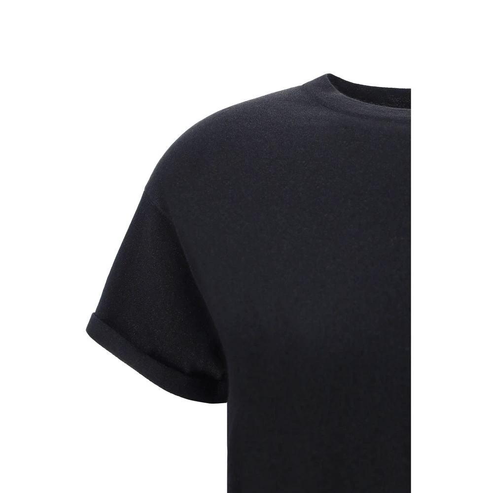Brunello Cucinelli Schwarzes T-Shirt aus Nylon by Brunello Cucinelli