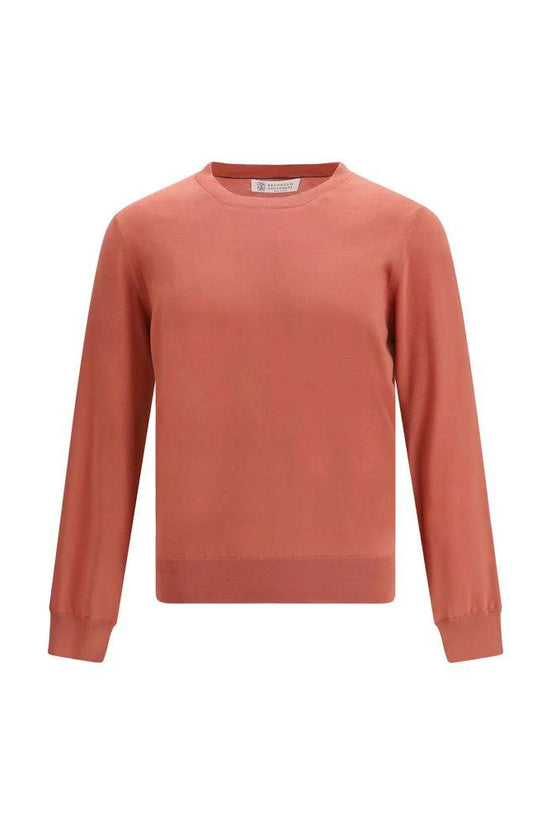 Brunello Cucinelli Cucinelli Orange Baumwoll-Sweatshirt by Brunello Cucinelli Cucinelli