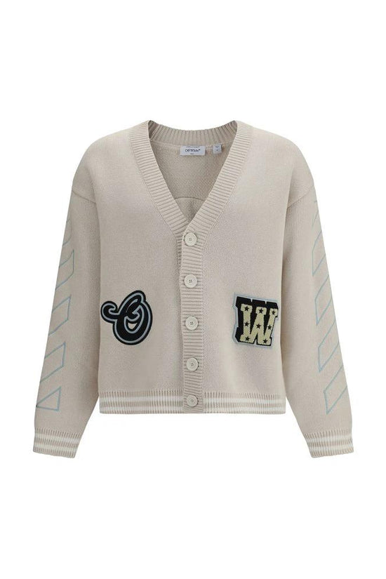 Off-White Beige Cotton Cardigan by Off-White
