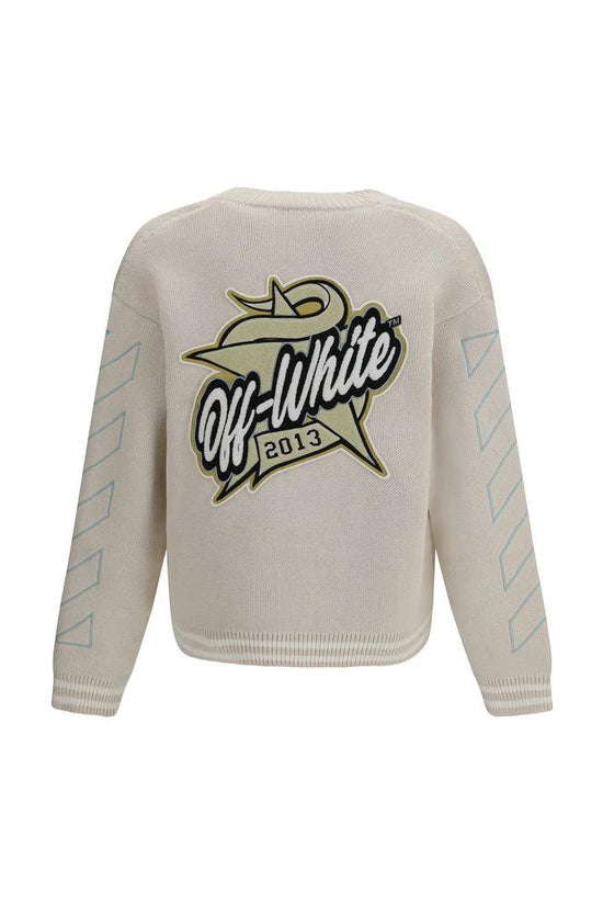 Off-White Beige Cotton Cardigan by Off-White