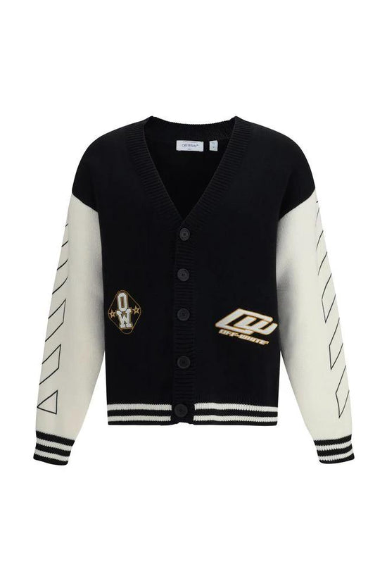 Off-White Schwarzer Baumwollstrickjacke by Off-White