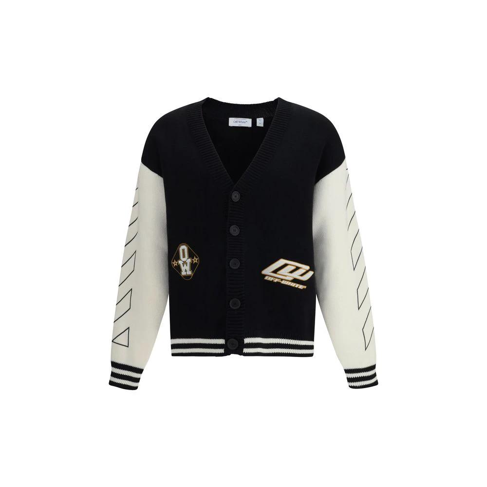 Off-White Schwarzer Baumwollstrickjacke by Off-White