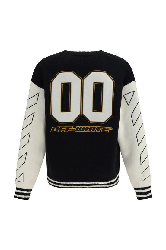 Off-White Schwarzer Baumwollstrickjacke by Off-White