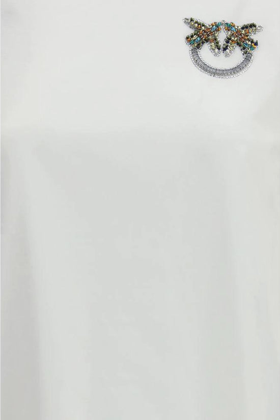 PINKO Weißes Baumwoll-T-Shirt by PINKO