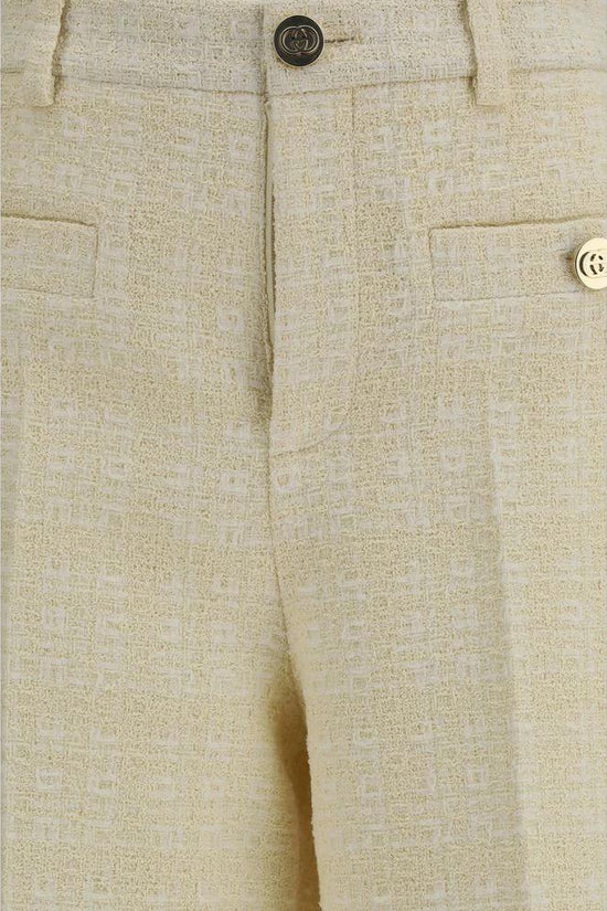 Gucci Beige Cotton Casual Pants by Gucci