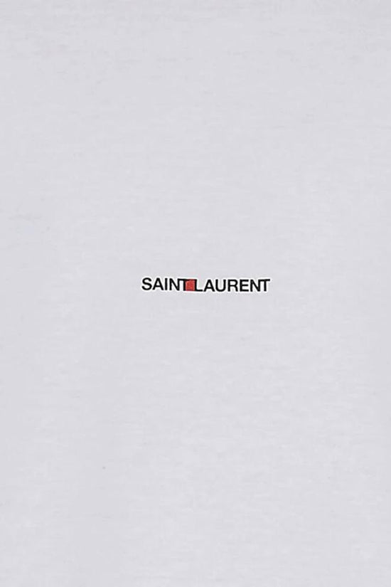 Saint Laurent Weißes Baumwoll-T-Shirt by Saint Laurent